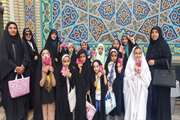 اعضا دختر مرکز فرهنگی شماره ۵ مشهد به زیارت حرم مطهر رضوی رفتند