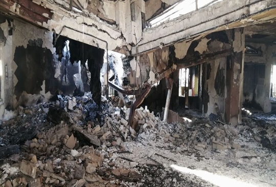 تخریب مرکز شماره ۱ نیشابور در اغتشاشات اخیر