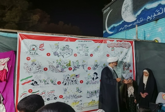 افتتاح غرفه پرده خوانی شهدای میناب با حضور امام جمعه شهرستان کاشمر
